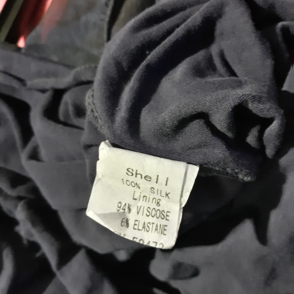 H Trend Made in Italy Size M Navy/Black 100% Silk - Picture 6 of 6